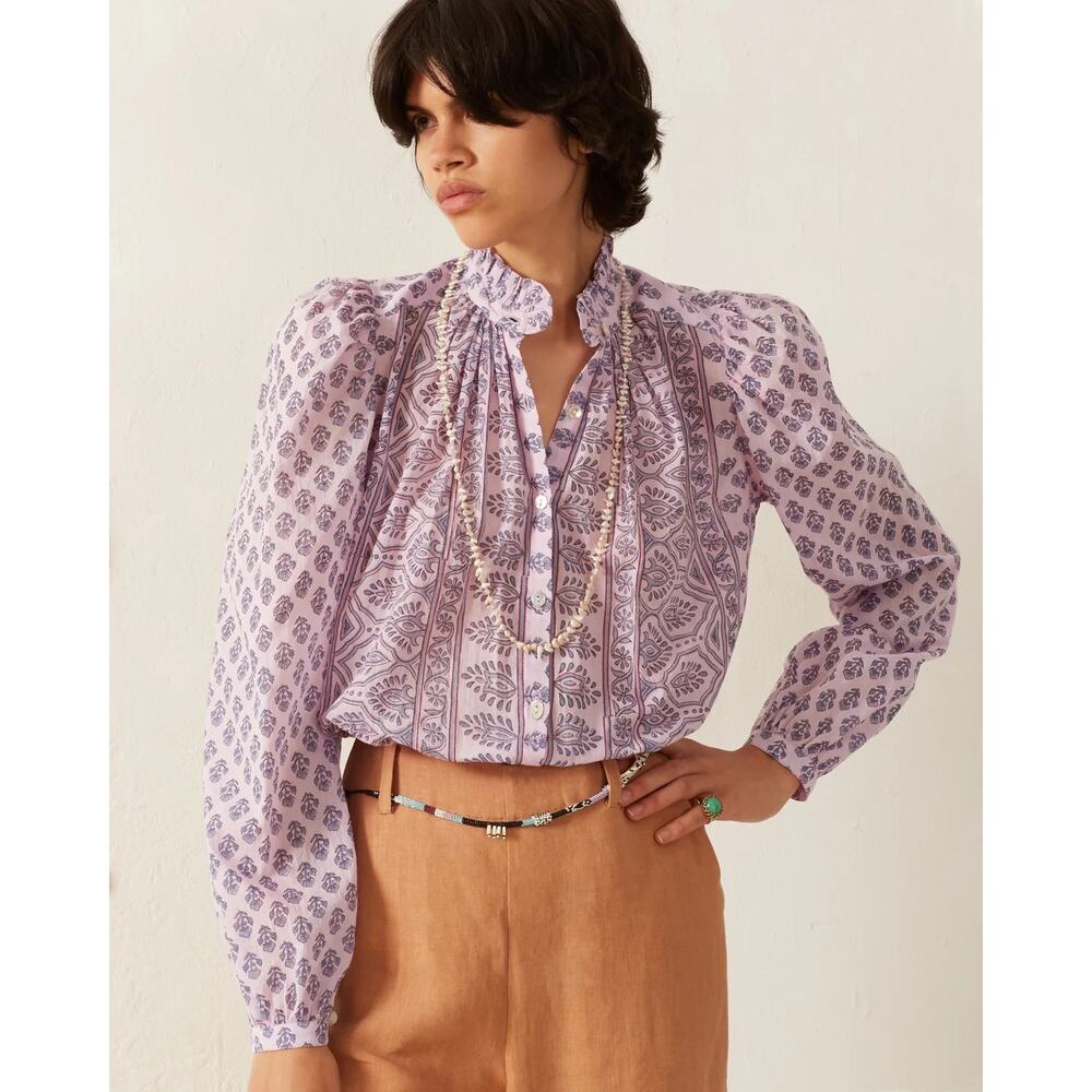 Alix Of Bohemia Annabel Lilac Purple Bhutti Top Xs